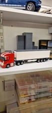 Lego city custom Red  6 wheel truck +tri axl fridge trailer Lot2 L@@k