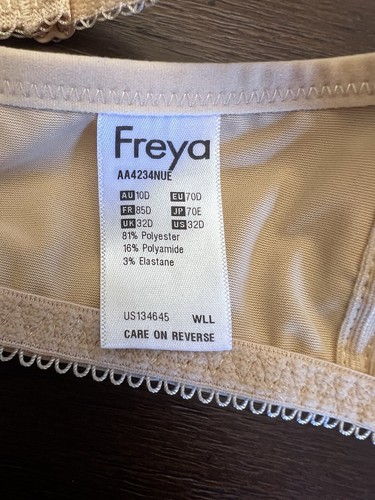 Freya 4234 Deco Underwire Seamless Molded Plunge Bra Nude Foam Cups New Size 32D - Picture 6 of 6