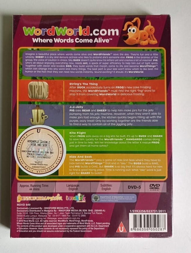 Wordworld Where Words Come Alive DVD Season 3 Hide And Seek Kite Flight ...
