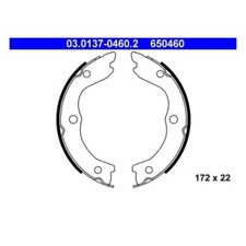 ATE 03.0137-0460.2 Bremsbackensatz Feststellbremse Hinten für Nissan X-Trail