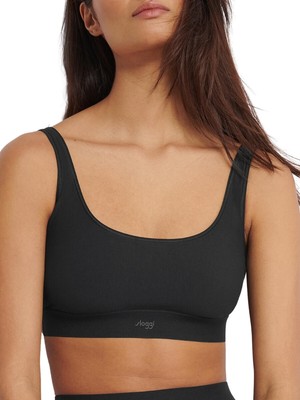 M (12) Sloggi EVER Ease Bralette Non-Wired Pullover Crop Top Thermoregulating