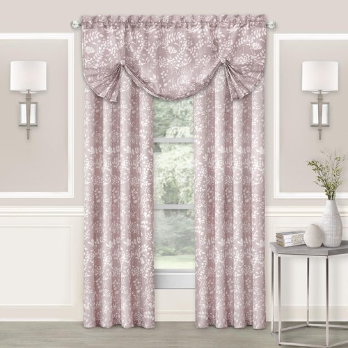 Charlotte Pastel Floral Semi Sheer Window Curtains - Assorted Colors & Sizes - 第 21/36 張圖片