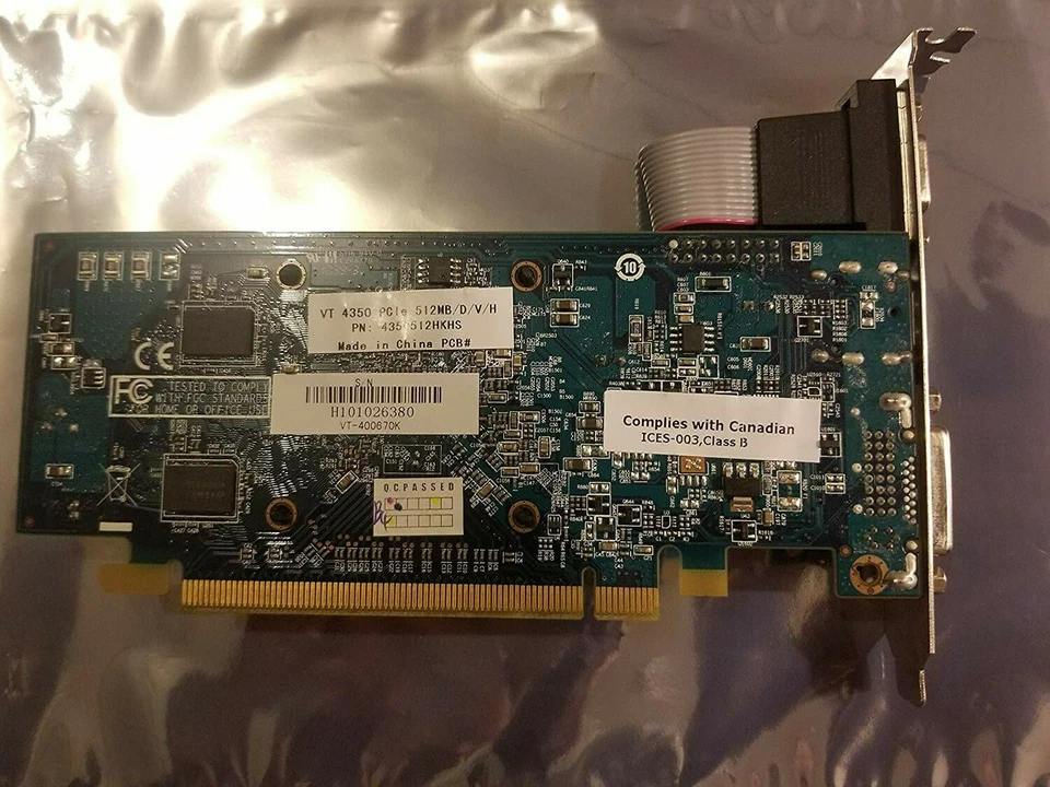 VisionTek ATI Radeon VT 4350 PCIE 512MB DDR2 VT-400670 Video Card 4350512HKHS - Image 3 of 4