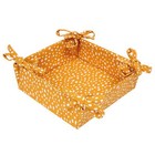 Dexam Sintra Spotted Recycled Cotton Collapsible Bread Basket - Ochre