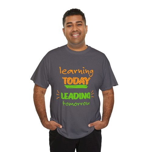School Teacher Unisex Heavy Cotton Up to 5XL Tee T-Shirt 'Leading Tomorrow' - Picture 7 of 118