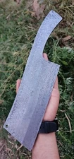 13" Custom And Handmade Damascus Steel Blank Blade Chef Cleaver / Chopper Knife