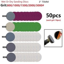 Superior Quality 50PCS Silicon Carbide Sanding Discs 3 Inch Wet Dry Sandpaper 0.33 per gallon