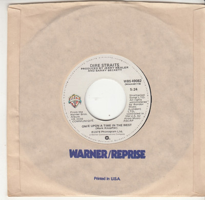 DIRE STRAITS - ONCE UPON A TIME IN THE WEST - ORIGINAL 45 - GREAT SHAPE