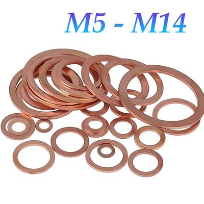 Copper Sealing Washers Rings Flat Gasket Form A DIN 7603 A Metric M5 M6 M8 - M14
