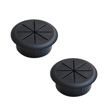 2 Pcs 2 Inch 50mm Cable Grommet, Flexible Desk Hole Cover Black