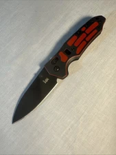 HK First Response 3.25" Drop Point Black Cerakote Red/Black Chroma Cut G10 Frame