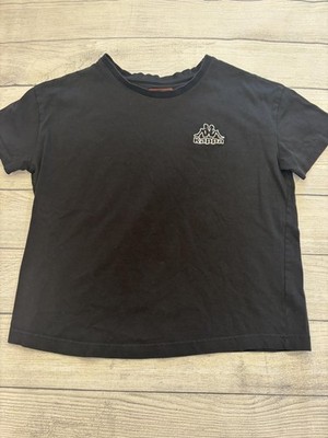 Kappa Shirt Mens Medium Black Logo Graphic Cotton Short Sleeve Tee Top
