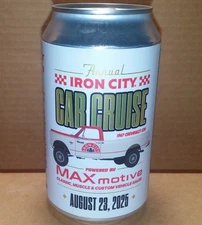 IRON CITY BEER Lager -Annual Iron City Car Cruise  12oz can Creighton, PA - 2025