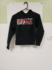 Motionwear Black Hoodie "DANCE" Youth Sz M 8-10 Pre Owned Made In USA