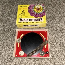 Vtg Magic Designer Hoot Nanny Drawing Set Incomplete VIDEO Early Spirograph Art