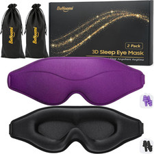Sleep Mask, 2 Packs Premium Eye Mask for Sleeping, Total Blackout, Superior Soft