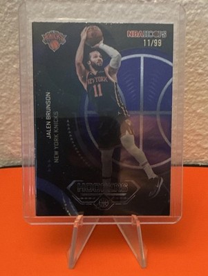 NBA Hoops Hoopers Jalen Brunson Refractor Knicks Basketball #11/99 Purple 11/99 