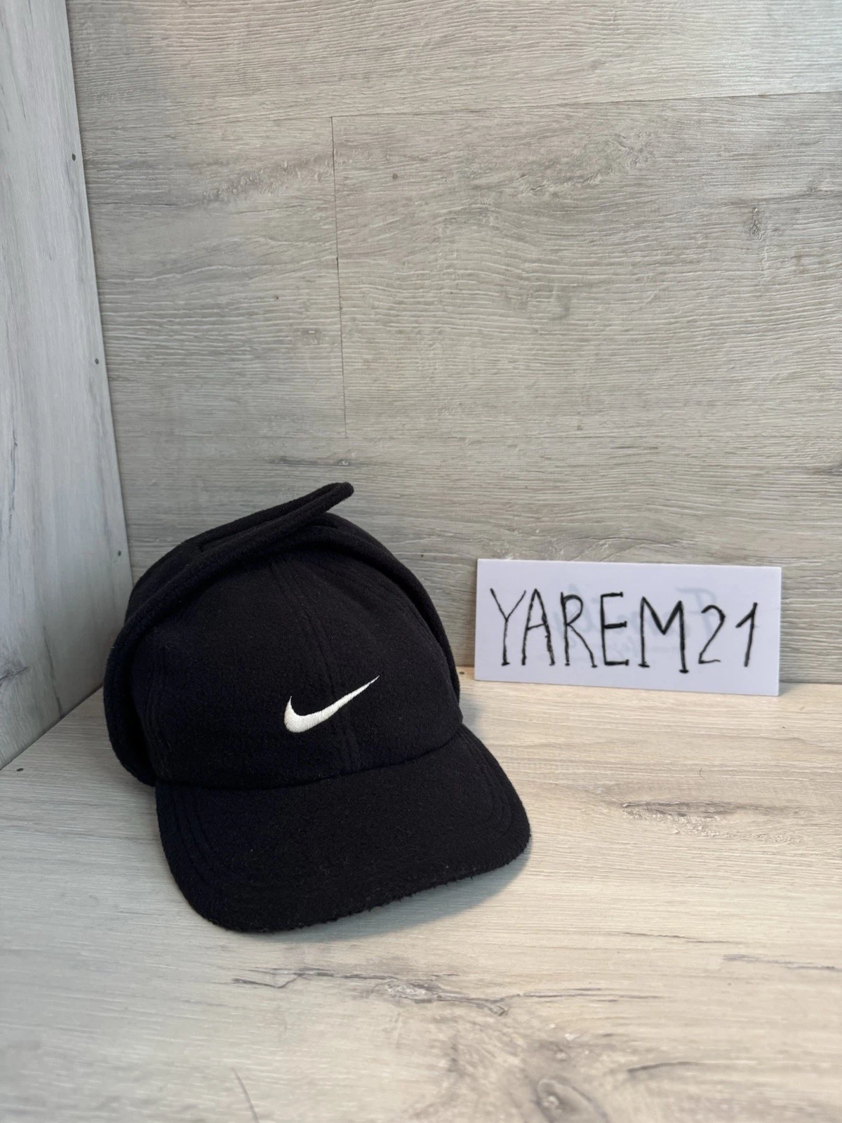 90s Vintage Nike Fleece Hat Cap Trapper Uschanka Black
Opens in a new window or tab