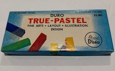 DURO - True-Pastel - 12 Stick Set - Assorted Colors - Made in USA - Vintage