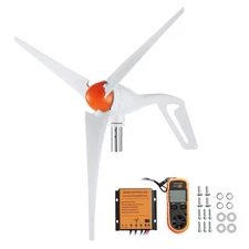 500W Wind Turbine Generator 12V 3-Blade Wind Turbine Kit with Anemometer