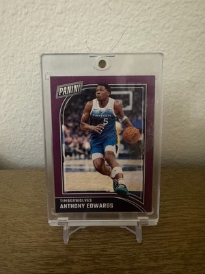 Anthony Edwards Purple PANINI /25 Minnesota Timberwolves Panini Serial Number