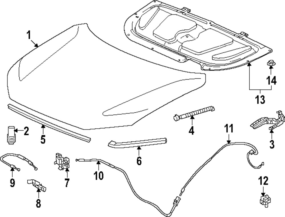 Cable de liberación para Honda CR-V 2023-2024 (N/P 74132-3A0-A01)