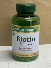 Nature's Bounty Biotin - 5000 mcg - 150 Softgel Exp 02/26