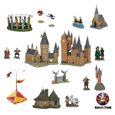Harry Potter Village Hogwarts Castle & Grounds 15-Piece Set with Hagrid's Hut