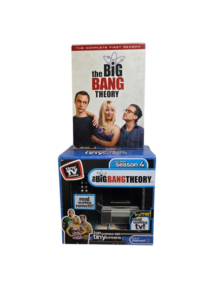 The Big Bang Theory Tiny TV Classics Real Working TV & Remote & Season 1 DVD - Image 2 of 4