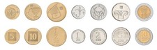 Israel 5 Agorot - 10 New Sheqalim, 7 Pieces Set, 1984-2017, KM #157-433, XF