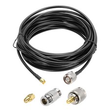 SMA Male to N Male RG58 Coaxial Cable 25ft with SMA to N Male/Female Adapter
