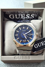 GUESS Armbanduhr Quarz Analog Edelstahl Silbe...