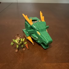 Vintage 80s Hasbro Battle Beasts Battling Deer Stalker Chariot W/Figure