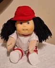VTG 1987 Cabbage Patch Girl Black Hair Red Signature HM#1 Coleco AS IS