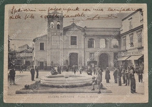 NOCERA INFERIOR, Salerno. Piazza S. Monica. Vintage Travelled Postcard