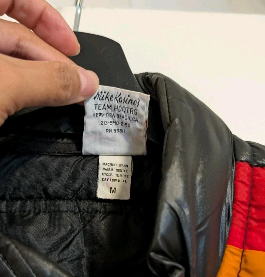 Vintage 1970's Nippondenso Racing Puffer Jacket Men's Size Medium  - Image 3 of 4