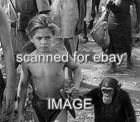 TARZAN ON SET  TOMMY CARLTON  AND MONKEY  8X10 PHOTO 974-3