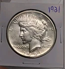 1921-P Philadelphia High Relief Peace Silver Dollar Almost Uncirculated Details