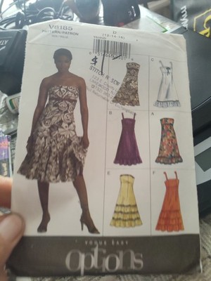 Vogue V8019 Misses Strapless Dress Sewing pattern sz 12 14 16 Free Shipping 