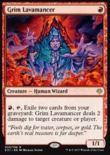 Magic/MTG Grim Lavamancer E01-50 Rare Englisch Excellent