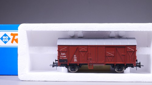 H0 DC Roco 48035 Gedeckter Güterwagen CSD in OVP #FB_844 | Condition: Gebraucht