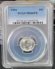1954 Roosevelt Dim   PCGS MS 66 FB  Blast White !!