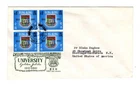 Q432 Hong Kong 1961 University Golden Jubilee - Block on Cachet FDC Cover to USA