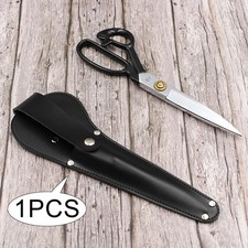 Scissors Sleeve Buckle Closure Embroidery Scissors Sheath PU Leather Scissors