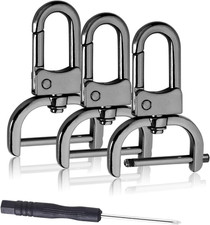 6 Pack 1 Inch Detachable Snap Hook Swivel Clasp, Metal Lobster Claw Clips Clasp