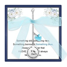 Something Blue Gift for Bride,Bridal Shower Gifts,Bouquet Garter Charm for bride