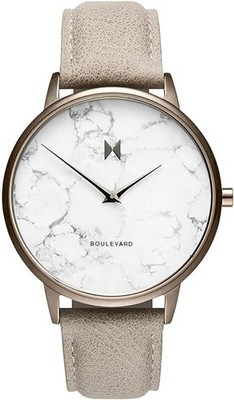 MVMT Boulevard D-MB01-TIMA Leather Band White Dial Women's Watch  