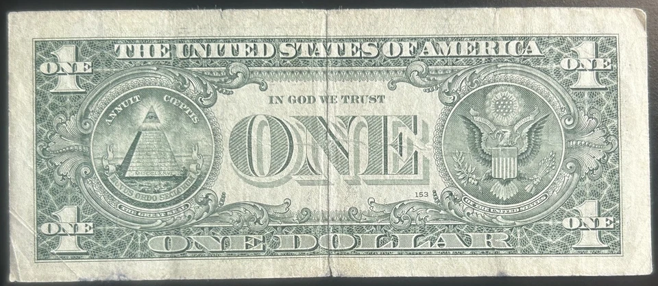 (LOW THREE DIGIT STAR NOTE!) $1 Rare 3 Digit Fancy Serial Number L00000575* - Image 3 of 4