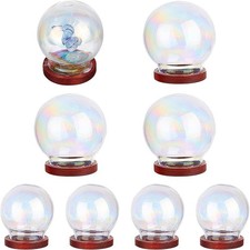 1box 8pcs 2 Sizes Glass Dome Cover Clear Glass Plant Terrarium Decor with