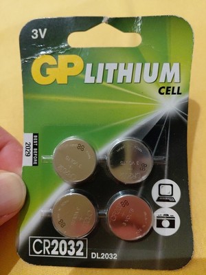 1 x GP Lithium Cell CR2032, 3V, 4er Blister